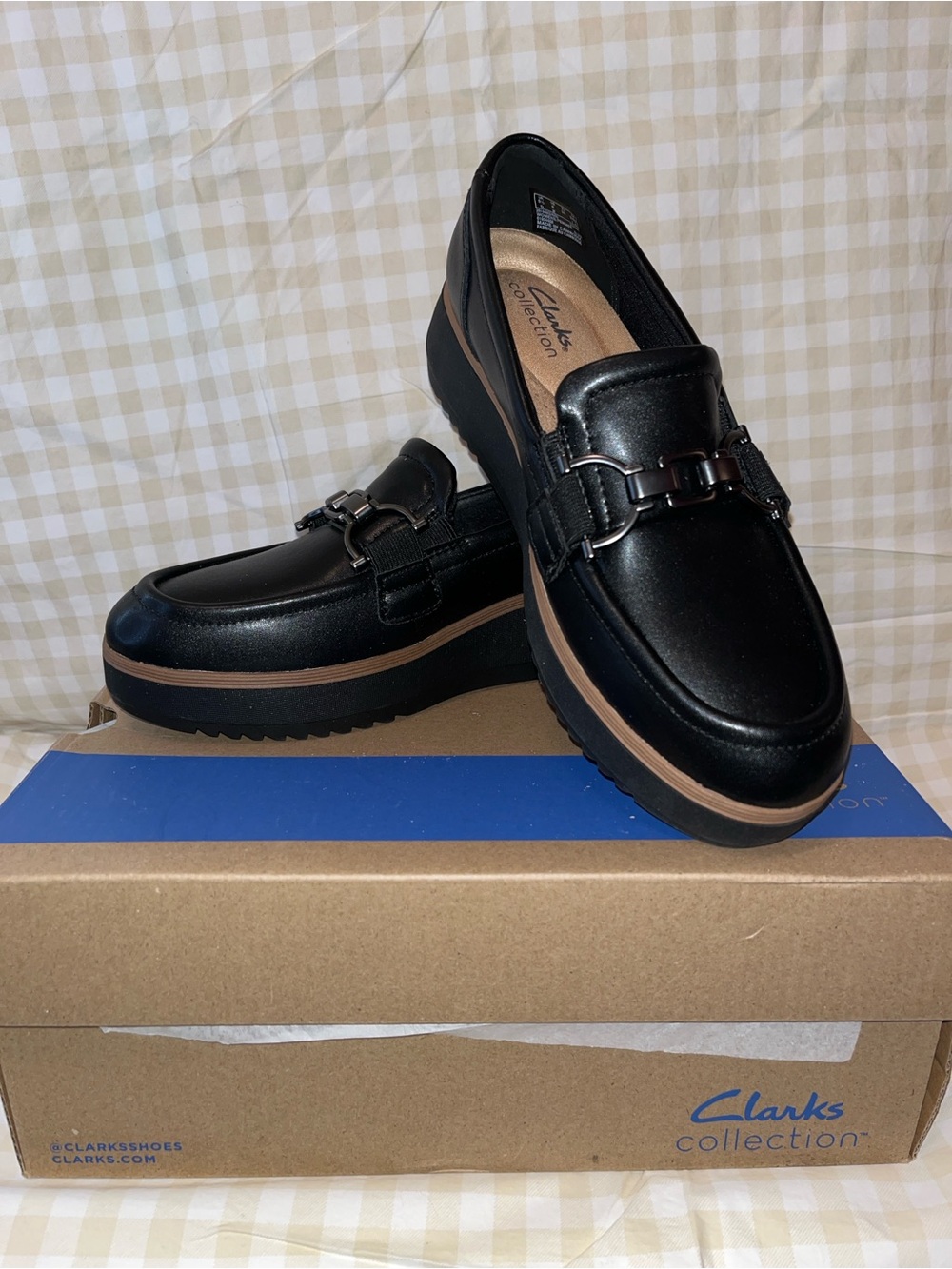 Clarks Collection Leather Loafers - Zylah Erin - Black - 8M - NWT